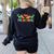 Retro Preschool Cute Dinosaur Preschool Teacher Kids Boys Women's Sweatshirt Back Print Black