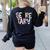 Retro Secretary Back To School Teacher Appreciation Women's Sweatshirt Back Print Black Retro Secretary Back To School Teacher Appreciation Women's Sweatshirt Back Print Black