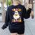 Retro Vintage Groovy Trick Or Teach Teacher Halloween For Men Women Kids Women's Sweatshirt Back Print Black