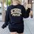 Retro Wildflower School Psych Teacher School Psychologist Women's Sweatshirt Back Print Black