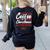Running On Coffee And Christmas Cheer Lover Teacher For Men Women Kids Women's Sweatshirt Back Print Black Running On Coffee And Christmas Cheer Lover Teacher For Men Women Kids Women's Sweatshirt Back Print Black