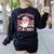 Santa's Favorite Teacher Groovy Christmas Teacher Boys Girls Women's Sweatshirt Back Print Black Santa's Favorite Teacher Groovy Christmas Teacher Boys Girls Women's Sweatshirt Back Print Black