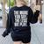 The More You Say The Less We Play Men Women PE Teacher Women's Sweatshirt Back Print Black The More You Say The Less We Play Men Women PE Teacher Women's Sweatshirt Back Print Black