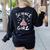 Science Girl Chemistry Biology Student Teacher Women's Sweatshirt Back Print Black