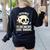 Science Teachers Love Brains Teachers Halloween Women's Sweatshirt Back Print Black
