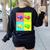Scooter Physical Education PE Gym Teacher Women's Sweatshirt Back Print Black Scooter Physical Education PE Gym Teacher Women's Sweatshirt Back Print Black