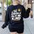 SÉ AMABLE Be Kind Bilingual Teacher Maestra Spanish Teacher Women's Sweatshirt Back Print Black SÉ AMABLE Be Kind Bilingual Teacher Maestra Spanish Teacher Women's Sweatshirt Back Print Black