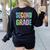 Second Grade Team Heart Teacher Student Back To School Girls Women's Sweatshirt Back Print Black