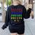 Sign Language Alphabet For ASL Interpreter Deaf Teacher Stud For Men Women Girls Kids Women's Sweatshirt Back Print Black