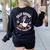 Silly Goose Spooky Teacher Club Halloween Witch Ghost Women's Sweatshirt Back Print Black