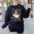 Silly Goose Teachers Club Cozy Fall Teacher Women's Sweatshirt Back Print Black
