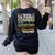 Social Studies Teacher Teach Scariest Zombies On Graveyard For Men Women Women's Sweatshirt Back Print Black