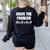 Solve The Problem 67 Teacher Women's Sweatshirt Back Print Black Solve The Problem 67 Teacher Women's Sweatshirt Back Print Black