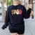 Sped Teacher Halloween Ghost Special Education Preppy Fall Women's Sweatshirt Back Print Black Sped Teacher Halloween Ghost Special Education Preppy Fall Women's Sweatshirt Back Print Black