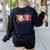 Spooky Halloween Teacher Para Counselor SPED Preppy Boo Kids Women's Sweatshirt Back Print Black Spooky Halloween Teacher Para Counselor SPED Preppy Boo Kids Women's Sweatshirt Back Print Black