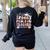 Spooky Music Teacher Halloween Music Teaching Men Women Women's Sweatshirt Back Print Black