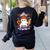 Spooky Para Crew Ghost Halloween Paraprofessional Teacher Women's Sweatshirt Back Print Black