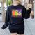 Spooky Teacher Halloween Ghost Fall Autumn Season Women Women's Sweatshirt Back Print Black