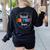 Student Support Team Counselor Social Worker Teacher Crew Women's Sweatshirt Back Print Black