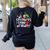 My Students Stole My Heart School Teacher Christmas Men Women Kids Women's Sweatshirt Back Print Black