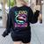 Super Teacher Back To School Apple Tie Dye First Day Women's Sweatshirt Back Print Black Super Teacher Back To School Apple Tie Dye First Day Women's Sweatshirt Back Print Black