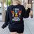 I Teach 2nd Grade Superheroes Back To School Teacher Men Women Girls Kids Women's Sweatshirt Back Print Black