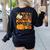 I Teach The Coolest Pumpkins In The Patch Teacher Halloween Women's Sweatshirt Back Print Black