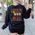 I Teach The Cutest Owls Christmas Or Teachers Day Women's Sweatshirt Back Print Black