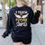 I Teach Future Saints Catholic Educator Teacher Women's Sweatshirt Back Print Black