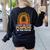 Teach Leopard Rainbow Cute Halloween Costume Teacher Women Women's Sweatshirt Back Print Black