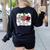 Teach Love Inspire Pre-k Teacher Apple Leopard Red Plain Women's Sweatshirt Back Print Black