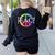 Teach Peace For Teachers And Educators Counselor Women's Sweatshirt Back Print Black Teach Peace For Teachers And Educators Counselor Women's Sweatshirt Back Print Black