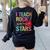 I Teach Rockstars Band Vibes Teacher Rocks My Music Teaching Women's Sweatshirt Back Print Black I Teach Rockstars Band Vibes Teacher Rocks My Music Teaching Women's Sweatshirt Back Print Black