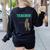 I Am A Teacher Alcoholic Cat Beer Feline Men Women Women's Sweatshirt Back Print Black