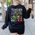 Teacher Besties Because Going Crazy Alone Is Not Fun Women's Sweatshirt Back Print Black Teacher Besties Because Going Crazy Alone Is Not Fun Women's Sweatshirt Back Print Black