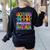 Teacher We Are Like A Box Of Crayons Back To School Men Women Kids Women's Sweatshirt Back Print Black Teacher We Are Like A Box Of Crayons Back To School Men Women Kids Women's Sweatshirt Back Print Black