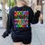 Teacher We Are Like A Box Of Crayons Back To School Women's Sweatshirt Back Print Black Teacher We Are Like A Box Of Crayons Back To School Women's Sweatshirt Back Print Black