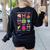Teacher Christian God Says I Am Faith Religious Bible Verse Women's Sweatshirt Back Print Black