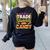 Teacher Cute Will Trade Students For Candy Halloween Costume Women's Sweatshirt Back Print Black