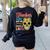 Teacher Life Got Me Feeling Un Poco Loco Women's Sweatshirt Back Print Black Teacher Life Got Me Feeling Un Poco Loco Women's Sweatshirt Back Print Black