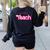 Teacher Life My Job Is Teach Women's Sweatshirt Back Print Black Teacher Life My Job Is Teach Women's Sweatshirt Back Print Black