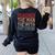 Teacher The Man The Myth The Legend School Holiday Teacher Women's Sweatshirt Back Print Black