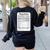 Teacher Nutrition Facts Teachers Nutritional Fact Women's Sweatshirt Back Print Black