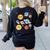 Teacher Space Science Learning Is Out Of World Solar System Women's Sweatshirt Back Print Black Teacher Space Science Learning Is Out Of World Solar System Women's Sweatshirt Back Print Black