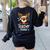Teacher Squad Red Plaid Rudolph Reindeer Christmas Women's Sweatshirt Back Print Black