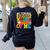 My Teacher Survived 100 Days Of Me 100th Day Of School Kids Women's Sweatshirt Back Print Black My Teacher Survived 100 Days Of Me 100th Day Of School Kids Women's Sweatshirt Back Print Black