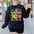 My Teacher Survived 100 Days Of Me 100 Days Of School Women's Sweatshirt Back Print Black