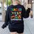 Teacher Of Tiny Superheroes Teach 100th Day Of School Men Women Girls Kids Women's Sweatshirt Back Print Black