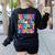 Teacher Of The Visually Impaired Blindness Awareness Women's Sweatshirt Back Print Black Teacher Of The Visually Impaired Blindness Awareness Women's Sweatshirt Back Print Black