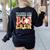 Teachers Aide Boo Crew Ghost Groovy Halloween For Women Women's Sweatshirt Back Print Black Teachers Aide Boo Crew Ghost Groovy Halloween For Women Women's Sweatshirt Back Print Black